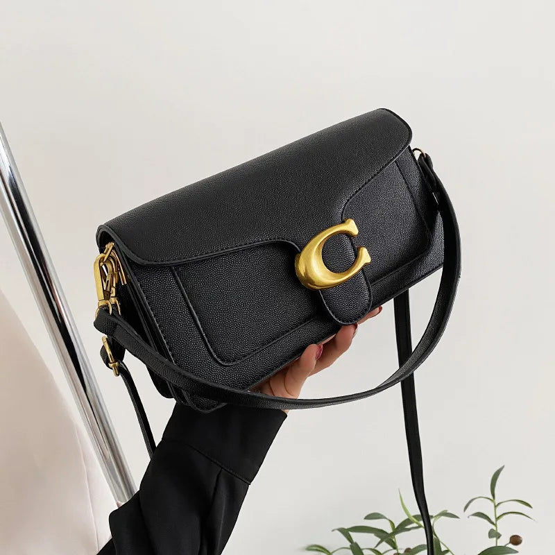 PU Crossbody Bag For Women With Double Straps Small Square Satchel Purse For Everyday Use