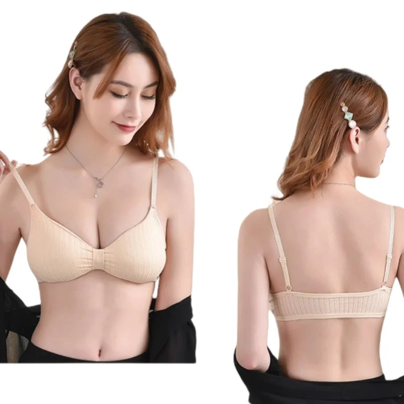 Wire Free Bras For Women Push-Up Bra Sexy Lingerie Padded Bra Top Seamless Underwear Solid Color Brassiere Intimates