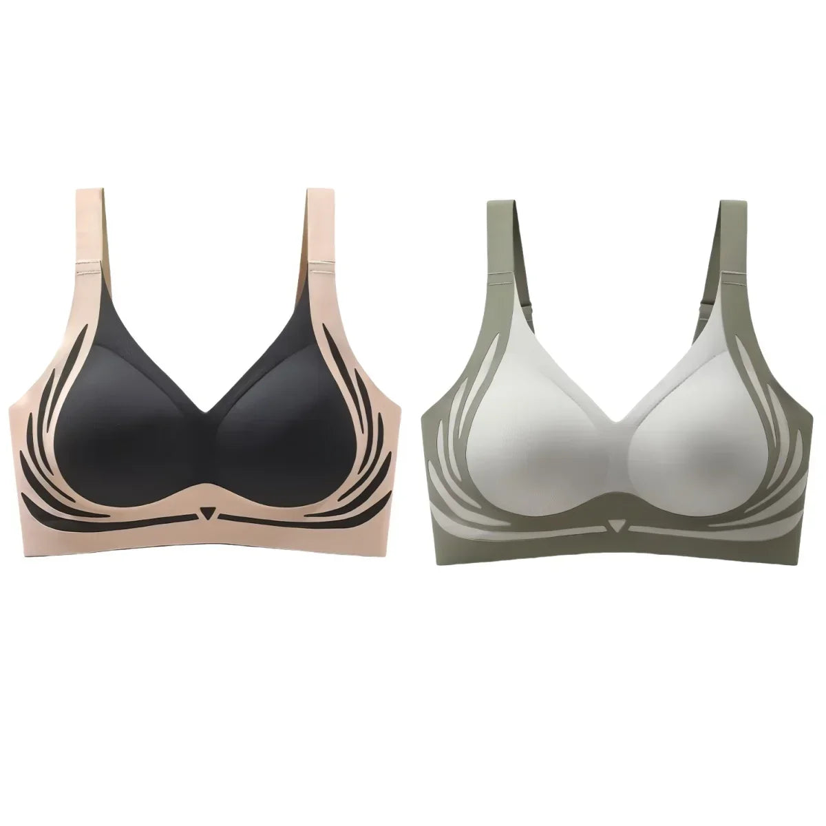 2Pcs/Set Non-wire Push-Up Bras Women&