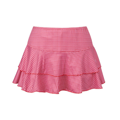 Fashion Summer Mini Skirt Women Dots Print Side Ties Low Waist A Line Skirts for Parties and Casual Wear