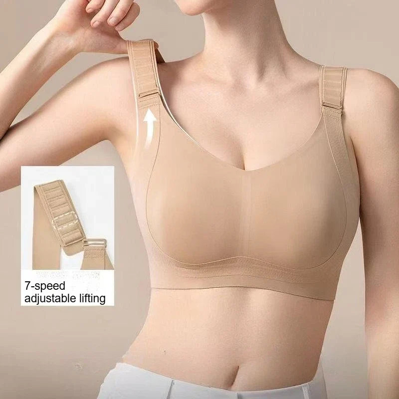 New Seamless Minimizer Bra for Women, Full Cup Lift &amp; Side Support, Anti-Sagging Wireless Comfort, Adjustable Plus Size Bras