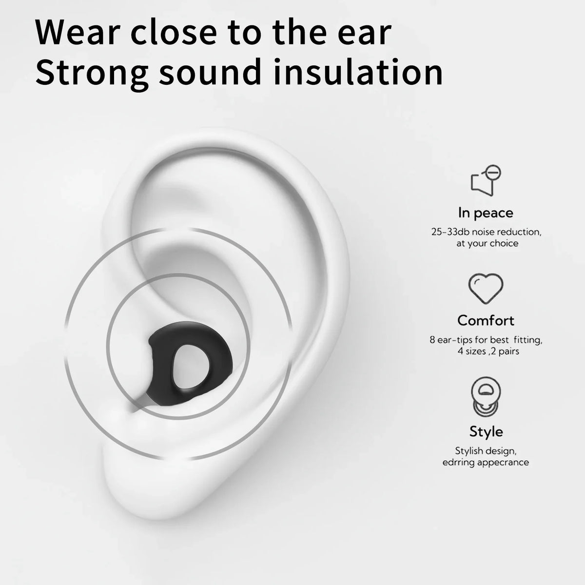 Silicone Earplugs for Swimming Sleep Noise Cancel Noise Reduction-Soundproof Reduce Disturbances -Quality Earplugs