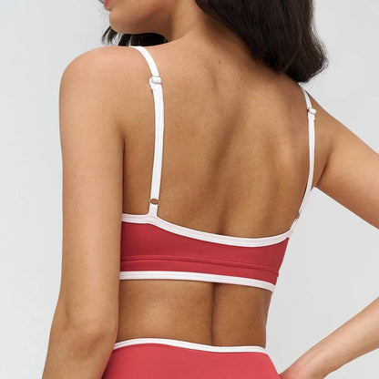Women Bra Shockproof Gym Top Women Underwear Thin Strap Halter Sports Bras Scrunch Push-up Workout Yoga Tank Tops Women&