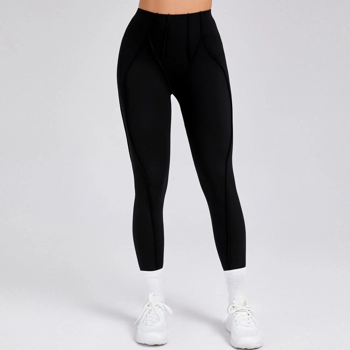 2-Piece Yoga Set – Open Back Sports Bra &amp; High Waist Shorts