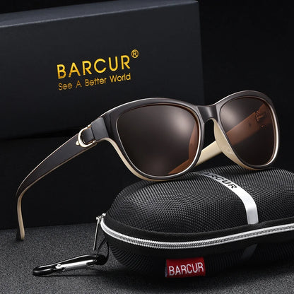 BARCUR Polarized Men’s Fashion Sunglasses – Elliptical Gradient TAC Lens with UV400 Protection – Lightweight Stainless Steel Frame Stylish Summer Eyewear for Travel Driving &amp; Outdoor Gift Occasions