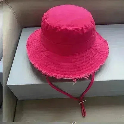 Luxury Bucket Beach Hat - Y2K Wide Brim Sun Hat - Wedding &amp; Party Elegant