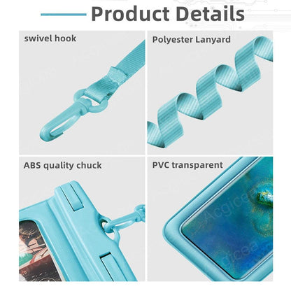 Waterproof Phone Case Pouch Protector For iPhone Cell Phone Cover Underwater Case Universal Water Proof Bag Waterproof Case Cellphone Pouch for iPhone 13 Pro Max Case &amp; Strap