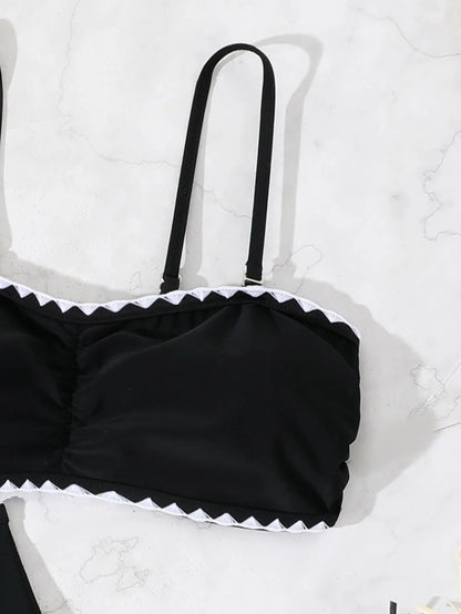 Strappy Two Pieces Swimsuit Women 2026 Black Swimwear Female Beach Wear Bathers Bathing Swimming Swim Suit