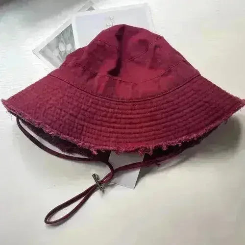 Luxury Bucket Beach Hat - Y2K Wide Brim Sun Hat - Wedding &amp; Party Elegant