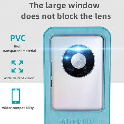 Waterproof Phone Case Pouch Protector For iPhone Cell Phone Cover Underwater Case Universal Water Proof Bag Waterproof Case Cellphone Pouch for iPhone 13 Pro Max Case &amp; Strap