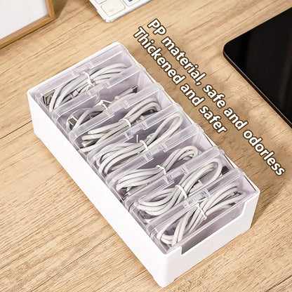 1Set Cable Storage Box Multifunctional Desk Organizer Bag Wire Charging Management Box Jewelry Storage Container For Home Office