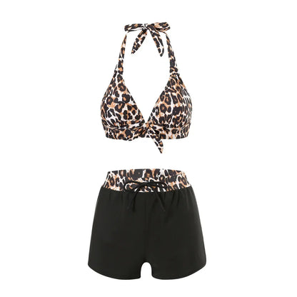 Sexy High Waist Bikini Shorts 2026 Women Swimsuit Two Piece Swimwear Female Bikinis Set Leopard Bathing Suits Brazilian Biquini