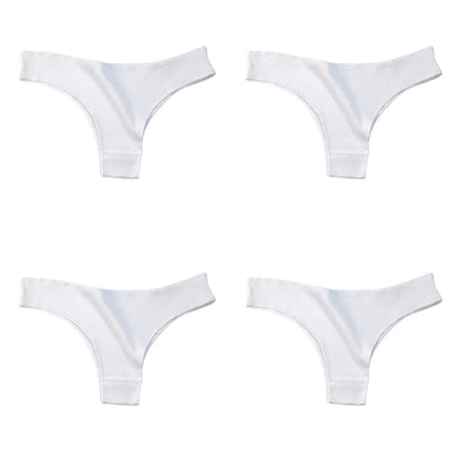 4Pcs/Set Cotton Panties Women Breathable Briefs Soild Underwear Female Underpants Low Waist Brazilian Panty Sexy Lingerie M-XL