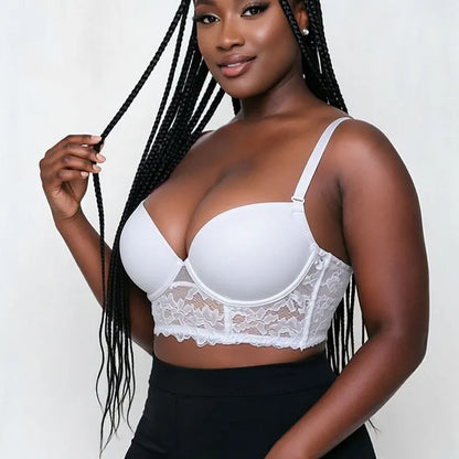 Plus-Size U-Shaped Backless Bra for Women, Sexy Push-Up Anti-Sagging Bra for Large Busts, Thin Invisible Backless Bra