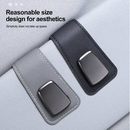 Multifunction Car Sun Visor Glasses Clip Leather Eyeglasses Clip Automobile Sunglasses Holder Card Case Auto Interior Accessorie