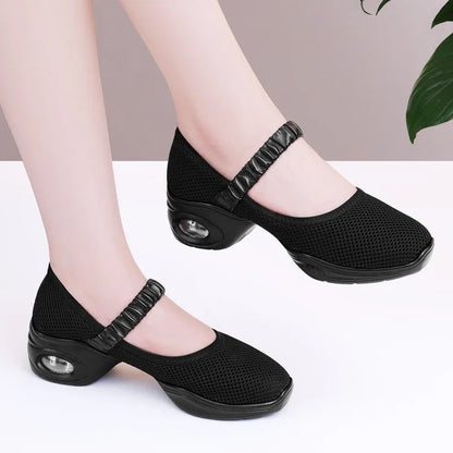 Women Satin Ballet Shoes Breathable Lightweight Ribbon Lace Up Non Slip Square Toe for Office Summer Daily All Season Wear