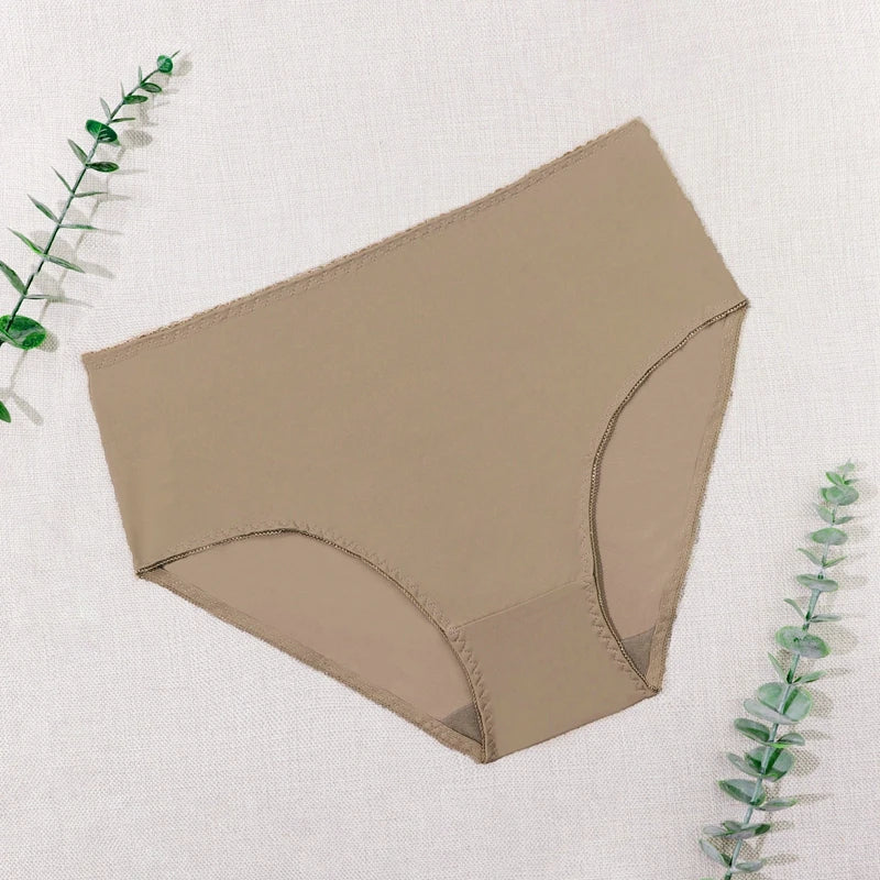 BEAUWEAR Big Size Panties for Woman Plus Size Underwear Plain Thin Underpants 0XL 1XL 2XL 3XL 4XL 5XL-2025