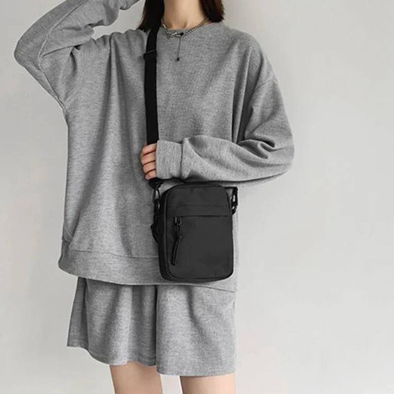 Unbranded Unisex Single Shoulder Crossbody Bag - Lightweight Nylon Construction For Everyday Use