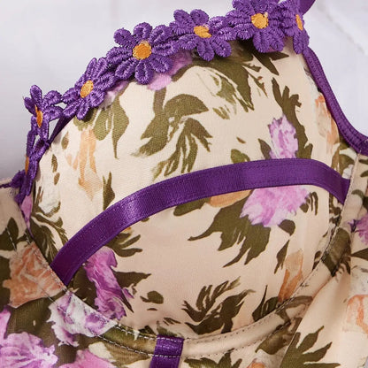Comfortable Fitted Multicolor Floral Print Onesie - Soft Skin-Touch Design for All-Day Wear