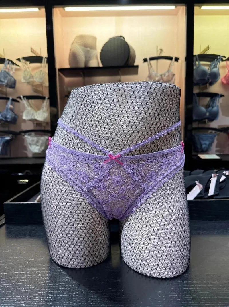 Sexy Lace Thong Double Strap Women&