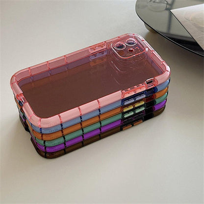Luminous Shockproof Bumper Phone Case For iPhone 11 14 Pro Max 12 11 13 Pro Max X XR XS Max Transparent Back Cover  Full Bumper Case Strong Classic Phone Case