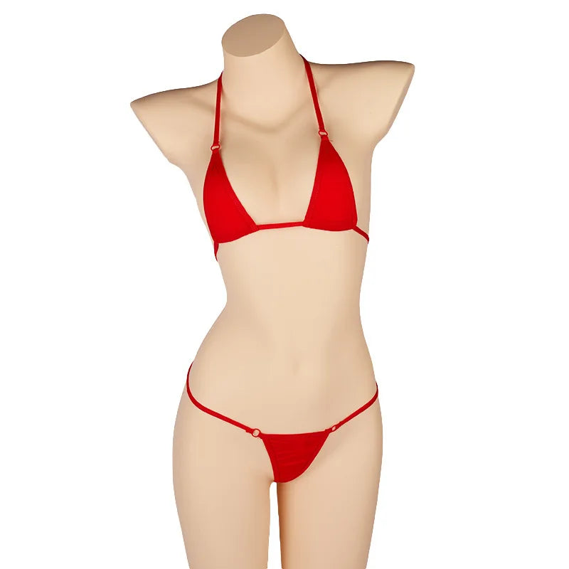 DEKA Solid Transparent Bikini Women Mini Micro Bikini Set Bandage Thong Underwear G-String Bra Swimsuit Brazilian Swimwear