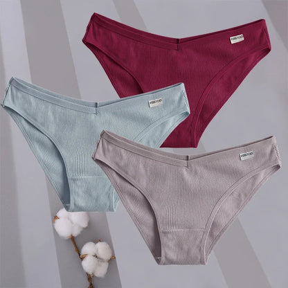 Comfortable Cotton Briefs for Women – 3-Piece Panty Set