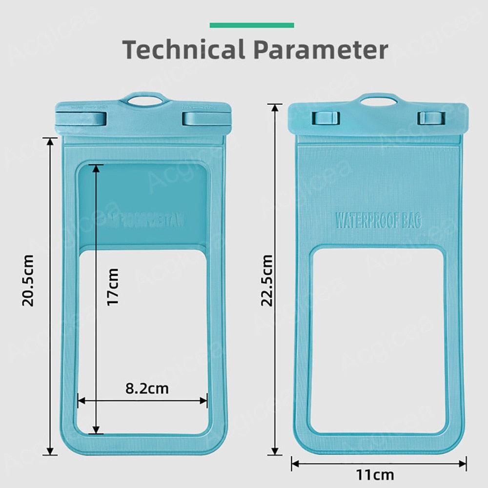 Waterproof Phone Case Pouch Protector For iPhone Cell Phone Cover Underwater Case Universal Water Proof Bag Waterproof Case Cellphone Pouch for iPhone 13 Pro Max Case &amp; Strap