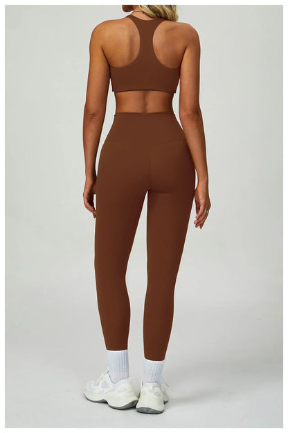 2/3-Piece Activewear Set – Sports Bra &amp; High Waist Leggings