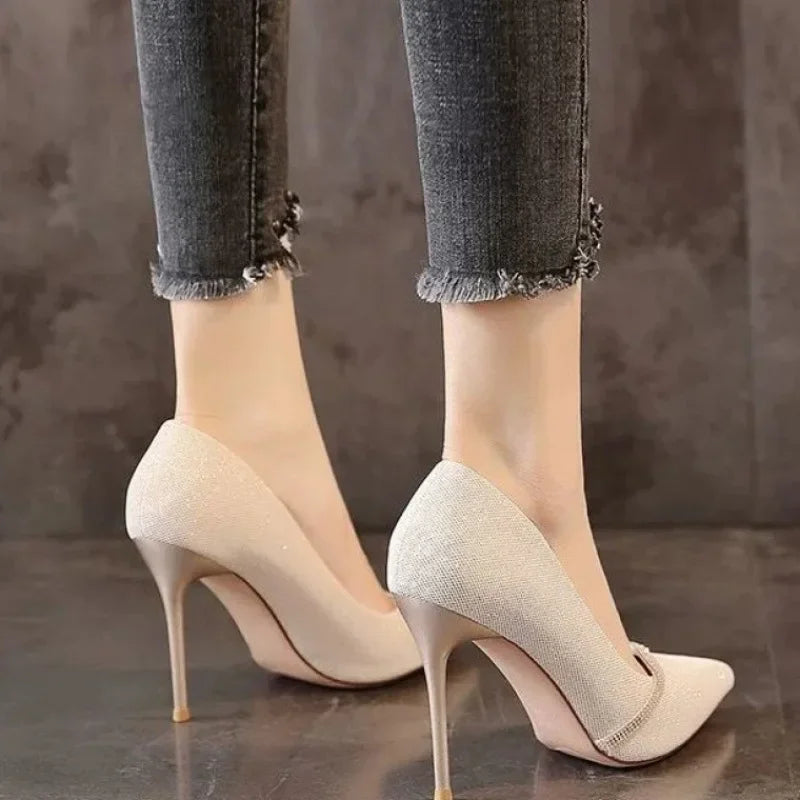 High Heels Women with  Spring and Autumn Pointy Women&