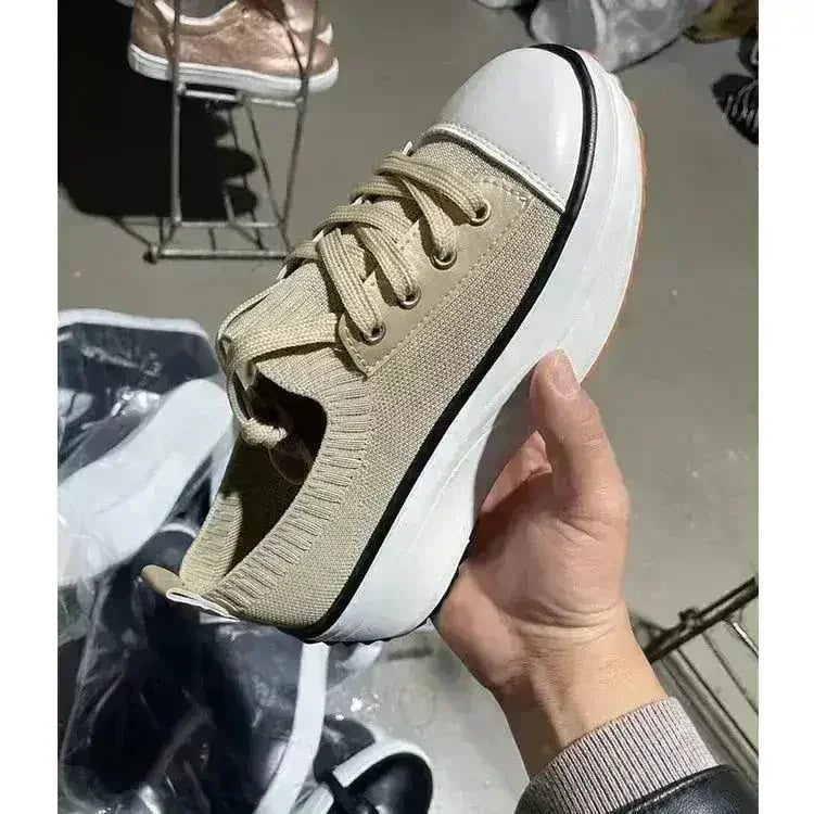 Summer Knitted Breathable Sneakers Women&