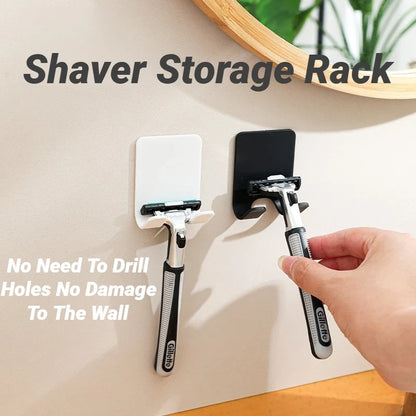 Multi Function Men Shaving Razor Holder Storage Hook Wall Shelf Bathroom Kitchen Accessories