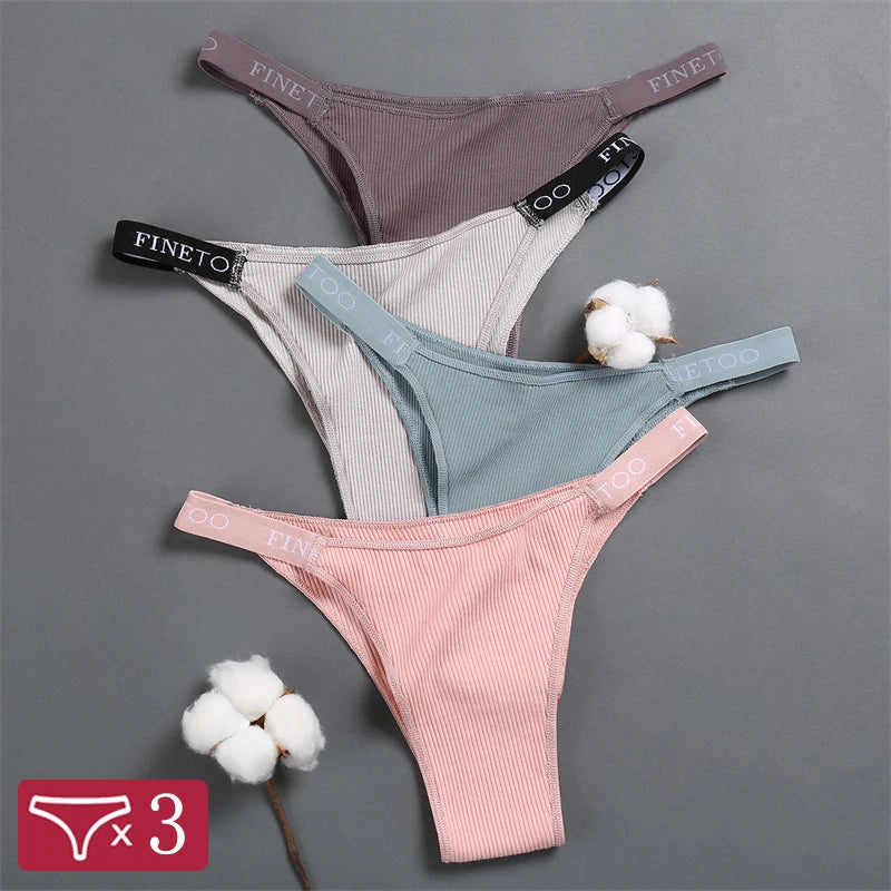Premium Cotton Briefs for Women – Seamless Low-Rise Panties (3-Piece Set)