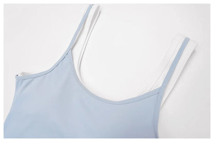Color Blocked Fitness Bra Workout Tops Gym Underwear Fitness Sports Bras Athletic Sport Bra Women Backless Gym Yoga Crop Top
