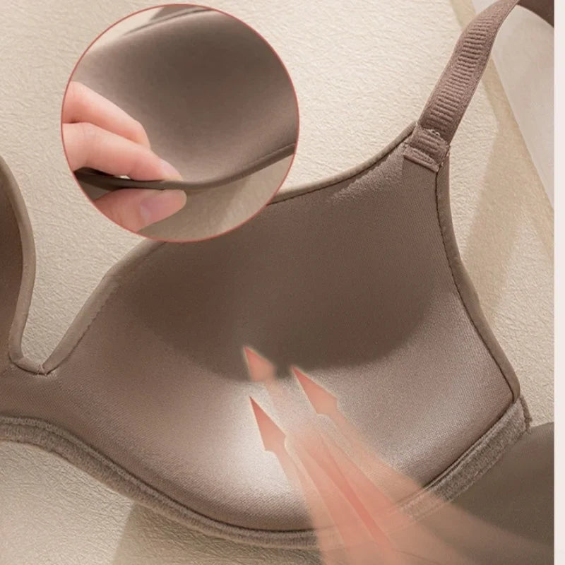 Women Wireless Fixed Mold Cup Smooth Bra Adjustable Strap Integrated Fixed Cup Lingerie Skin-Friendly Underwear S-XL Intimates