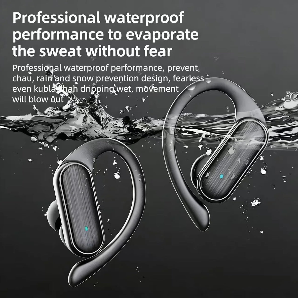 A520 Bluetooth Headset V5.3 Wireless Earphones Headphones with Microphone Headphones Sports Earbuds Anti-Sweat