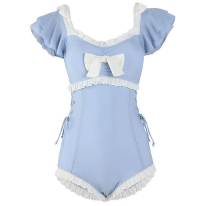 Female One-piece Swimsuit, Cute Girl, Conservative Coverage, Slimming Effect, Instagram Style New Vacation Hot Spring Swimsuit