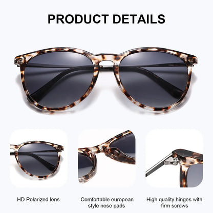 BARCUR Sunglasses Women’s Leopard Print Two-Tone Cat Eye Fashion Glasses – Trendy Polarized UV400 Gradient TAC Lenses for Summer Travel &amp; Outdoor Activities