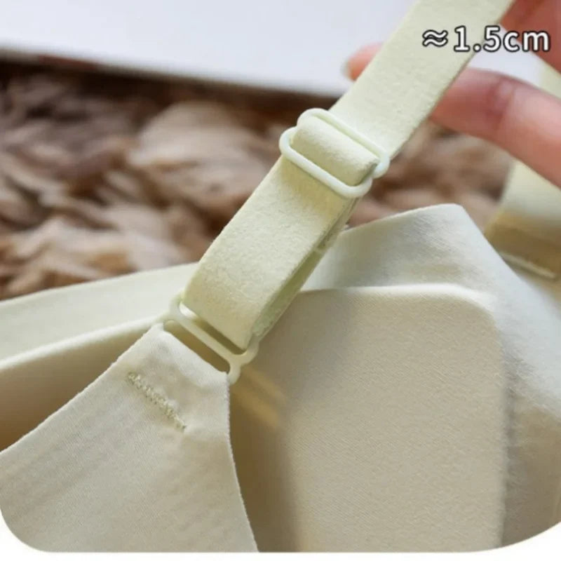 One Piece Wireless Bra Women Deep V Seamless Padded Bra 3 Row Hook Back Underwear Light Support All Match Basic Daily Intimate