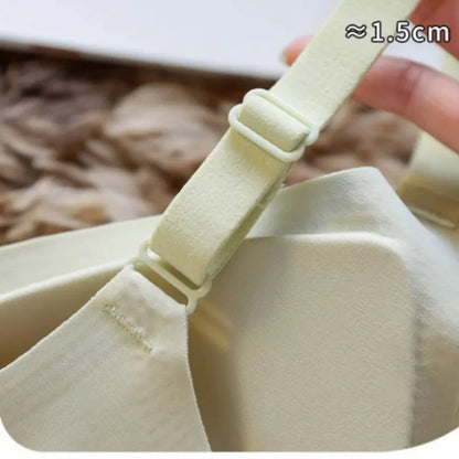 One Piece Wireless Bra Women Deep V Seamless Padded Bra 3 Row Hook Back Underwear Light Support All Match Basic Daily Intimate