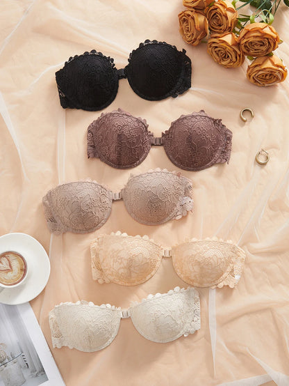 3Pcs Thin Cup Strapless Women&