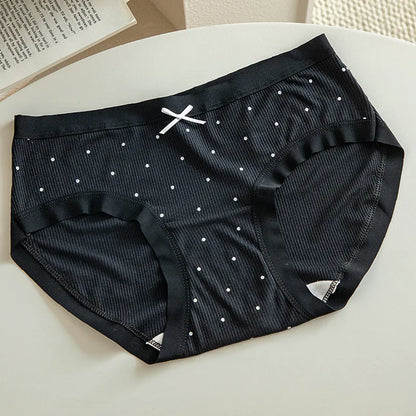 4pcs New Arrival Mid Waist Dot Print Underwear Ladies Sexy Panties for Women Comfortable Girls Briefs Intimates Lingerie