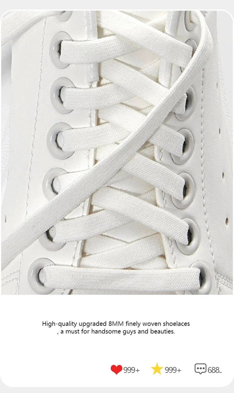 1 Pair Flat Elastic No-Tie Shoe Laces for Sneakers Tennis Shoes Quick Clip-On Shoelaces Accessories for Kids &amp; Adults
