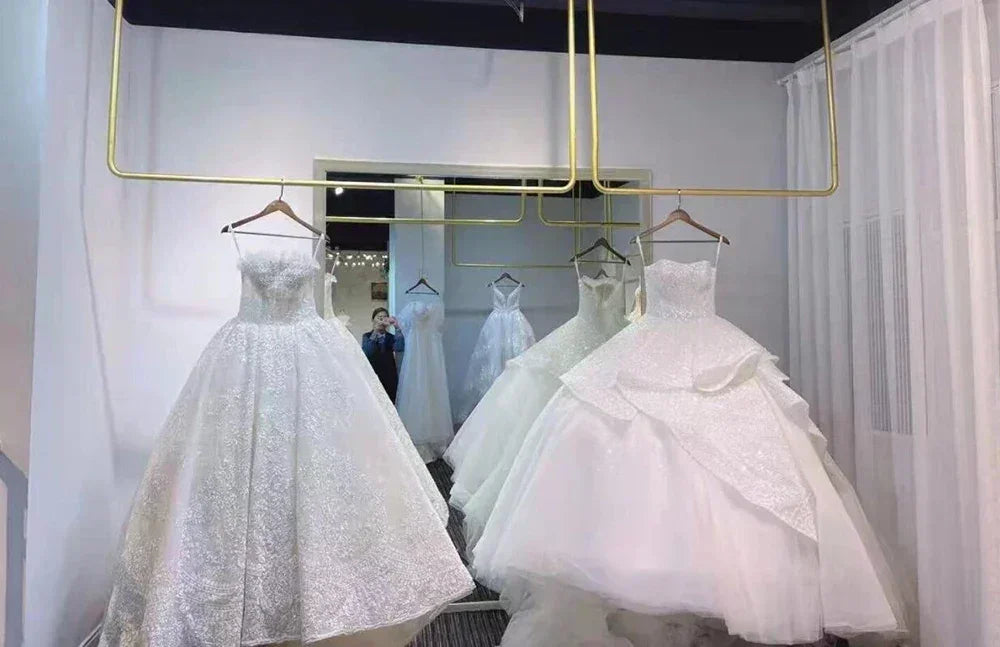 Smileven Short Wedding Dress A Line Sweetheart Neck Shiny Glitter Bride Dresses Mini Bows Strap Vestido de novia 2024 Customized