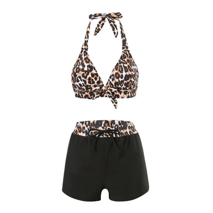 Sexy High Waist Bikini Shorts 2026 Women Swimsuit Two Piece Swimwear Female Bikinis Set Leopard Bathing Suits Brazilian Biquini