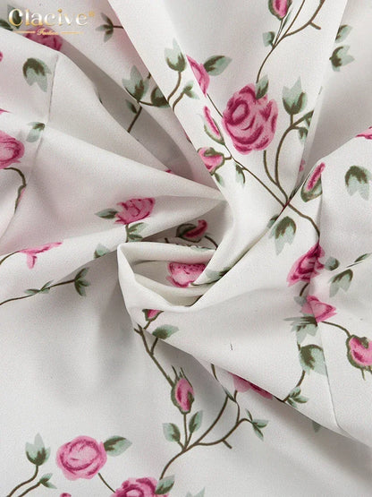 Clacive Summer Slim Print Women&