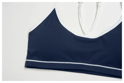 Yoga Bra U-Shaped Adjustable Shoulder Strap Cross Back Women Fitness Sports Bra Top Gym Yoga Athletic Tight Workout Jog Soft Pad