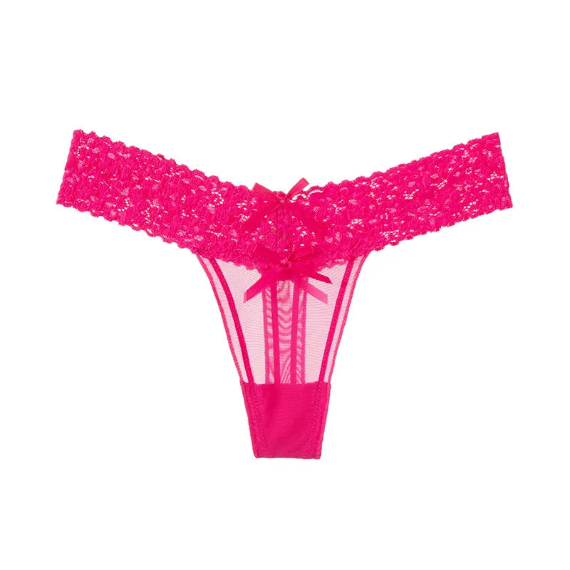 Sexy Girls Briefs Thong Women Panties Lace G String Transparent Underwear Low Waist Seamless Female Lingerie