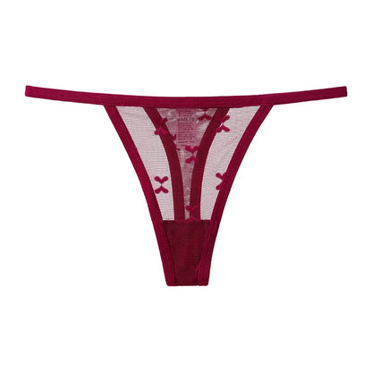 Lace Women Panties G String Sexy Thong Seamless Underwear T Back Transparent Low Waist Girls Briefs Underpants Plus Size S-XL