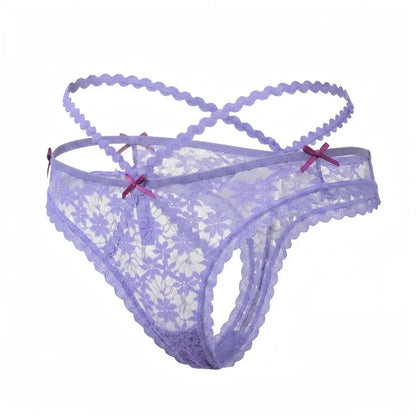 Sexy Lace Thong Double Strap Women&